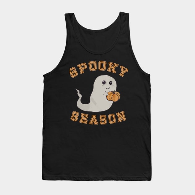 Spooky season cute ghost and pumpkin Tank Top by BoogieCreates
